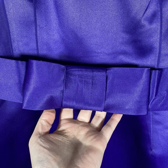 NUE by Shani Satin Sheath Dress Size 12 Elegant Formal Cocktail Party Shaping - Picture 8 of 15